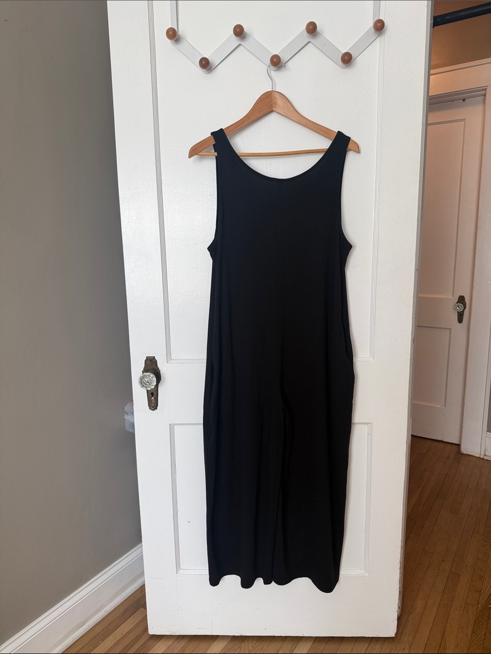 Sleeveless Black Jumpsuit with Scoop Neck